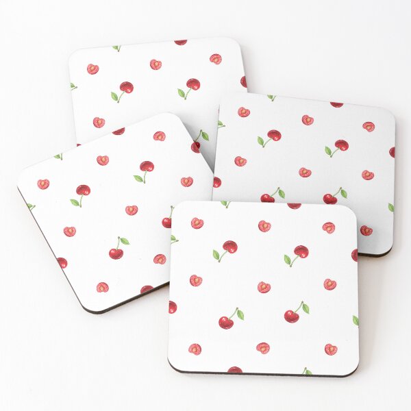 Item preview, Watercolor Ripe Red Cherry Fruit Pattern designed and sold by pola-pola.