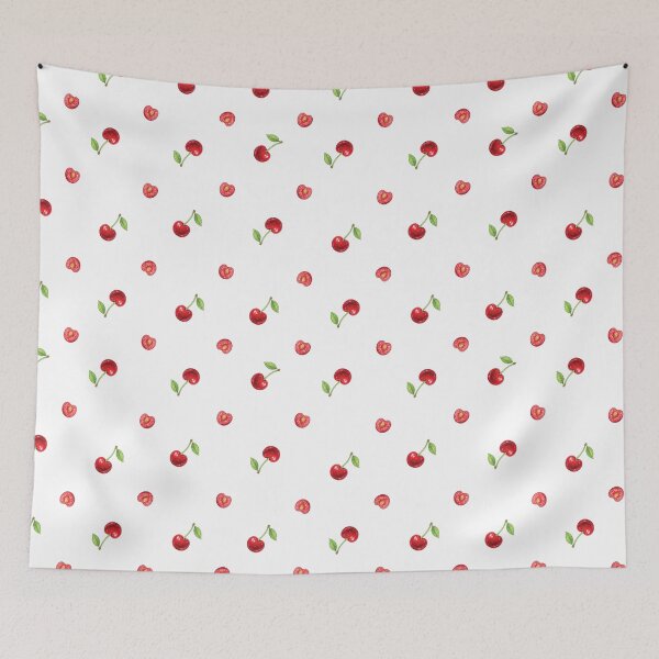Item preview, Watercolor Ripe Red Cherry Fruit Pattern designed and sold by pola-pola.