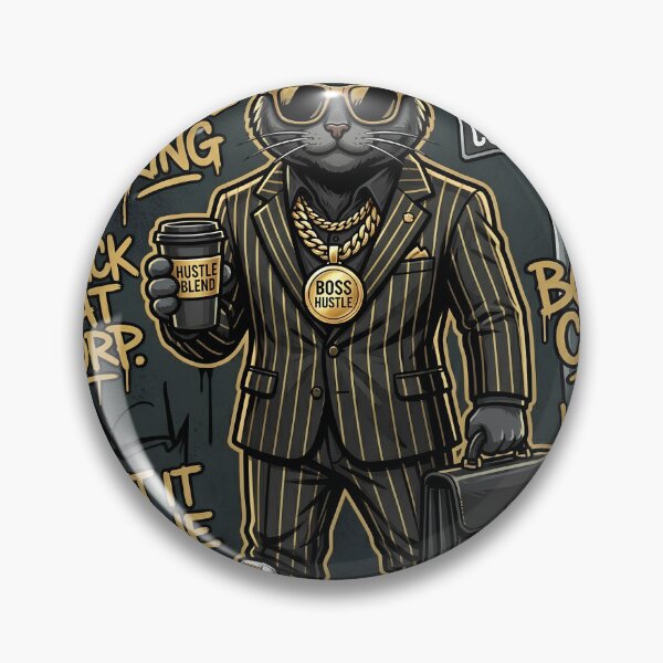 Item preview, Hustle King Cat Boss Streetwear Funny Hip Hop T-Shirt Art designed and sold by Presshue.