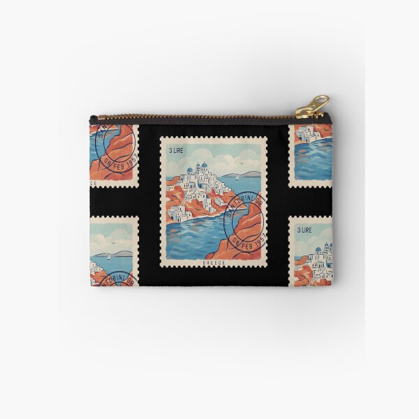 Item preview, Santorini Greece Coastal Postage Stamp Travel Sticker designed and sold by stickercuffs.