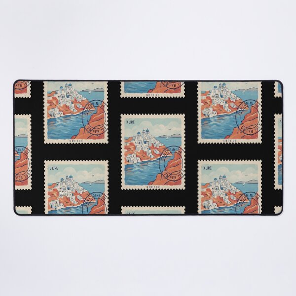 Item preview, Santorini Greece Coastal Postage Stamp Travel Sticker designed and sold by stickercuffs.