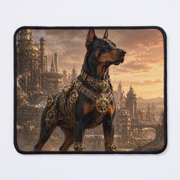 Item preview, Steampunk Doberman Shirt - Mechanical Doberman Art - Powerful Doberman designed and sold by Altered Art By Steve.