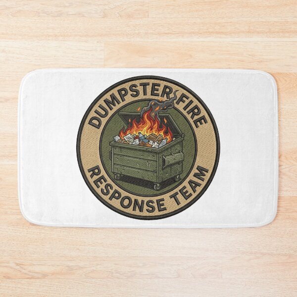 Item preview, Dumpster Fire Response Team Tactical Patch Style Sarcastic Humor designed and sold by rediscoveredapp.