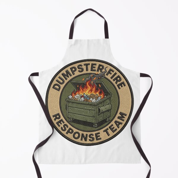 Item preview, Dumpster Fire Response Team Tactical Patch Style Sarcastic Humor designed and sold by rediscoveredapp.