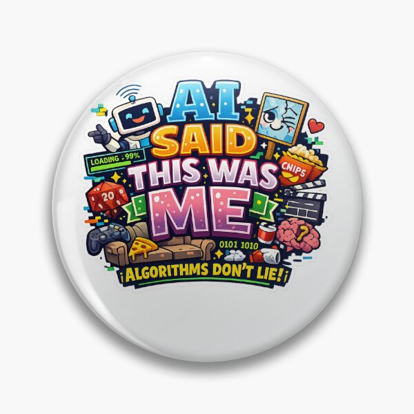 Item preview, AI Said This Was Me – Funny Self Roast Sticker / Tee designed and sold by Kemetic Studio.