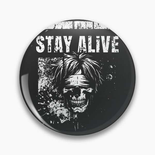 Item preview, Stay Alive Distressed Grunge Skull designed and sold by ERODED SELF.