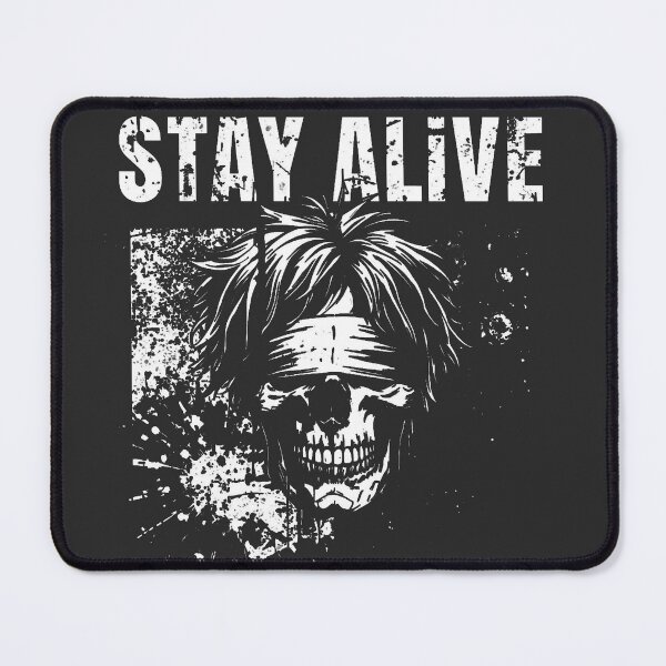Item preview, Stay Alive Distressed Grunge Skull designed and sold by ERODED SELF.