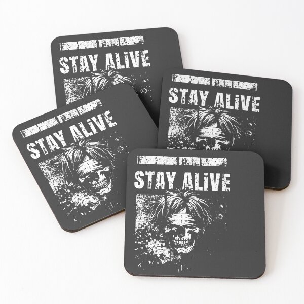 Item preview, Stay Alive Distressed Grunge Skull designed and sold by ERODED SELF.