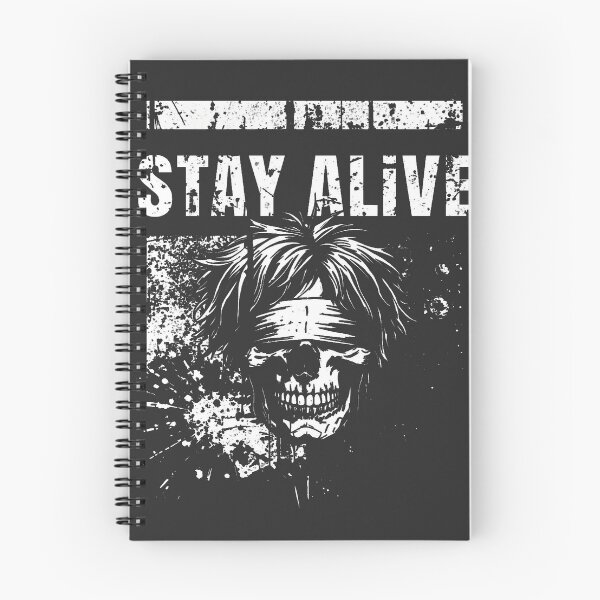 Item preview, Stay Alive Distressed Grunge Skull designed and sold by ERODED SELF.