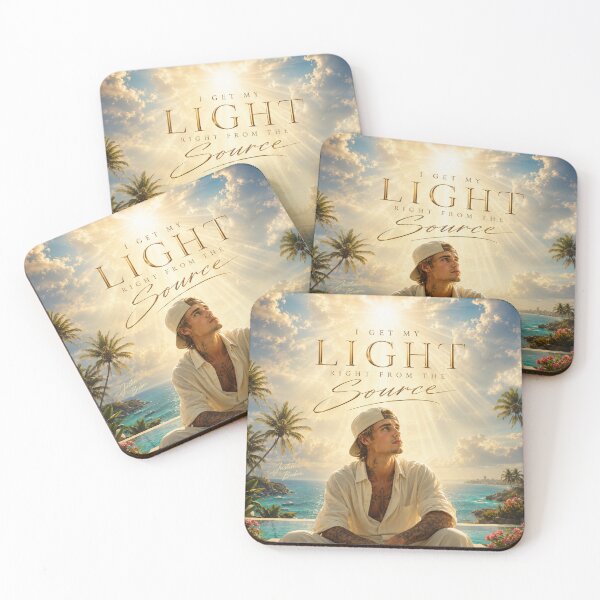 Item preview, "I Get My Light Right From The Source" – Justin Bieber Inspired Summer Faith Quote Poster designed and sold by PeacefulHShop.