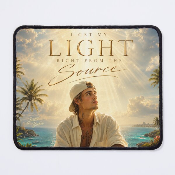 Item preview, "I Get My Light Right From The Source" – Justin Bieber Inspired Summer Faith Quote Poster designed and sold by PeacefulHShop.