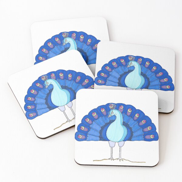 Item preview, Penny The Peacock - Hand Drawn Cartoon Fancy Bird designed and sold by AJPrettyObscene.