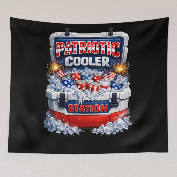 Item preview, patriotic cooler station 4th of July Gift designed and sold by XYZ Studio.