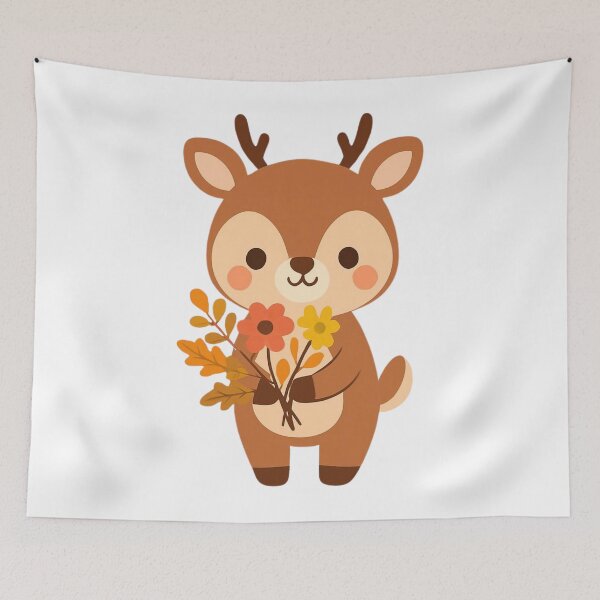 Item preview, Bloom Where You Are Deer - Forest Kawall Sticker designed and sold by foryouandyours.