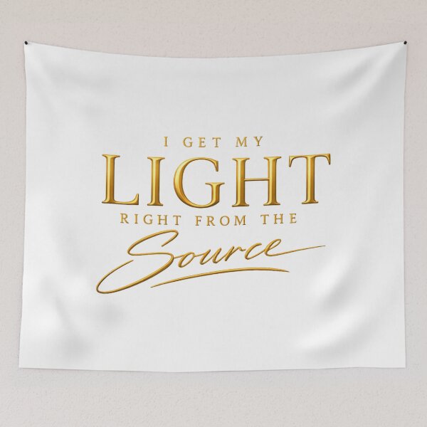 Item preview, "I Get My Light Right From The Source" – Justin Bieber Quote Typography Poster designed and sold by PeacefulHShop.