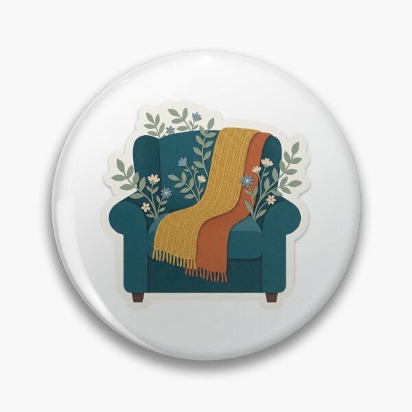 Item preview, Plush Armchair with Knitted Throw designed and sold by belajarubic.