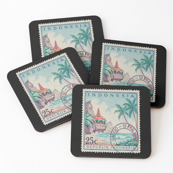 Item preview, Bali Indonesia Coastal Postage Stamp Travel Sticker designed and sold by stickercuffs.