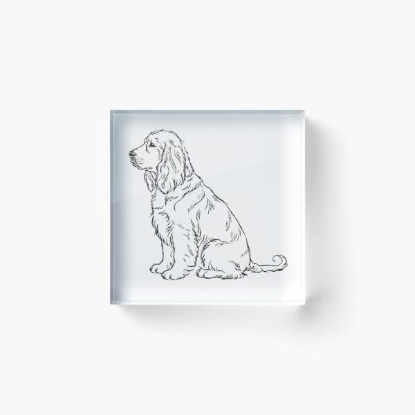 Item preview, Cocker Spaniel Dog Sitting Profile designed and sold by Prints by Mat.