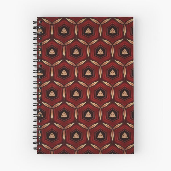 Aperçu de l'œuvre Motif géométrique hexagonal rouge orné et répétitif créée et vendue par IntelliMindDesigns.