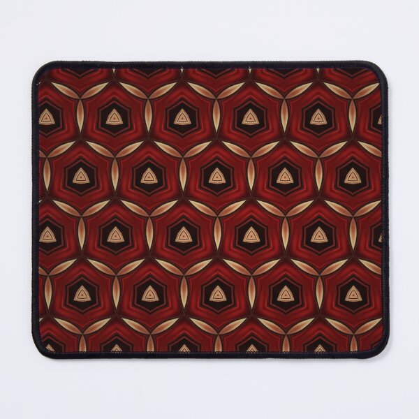 Item preview, Red Hexagonal Geometric Pattern Ornate Repeating Design designed and sold by IntelliMindDesigns.