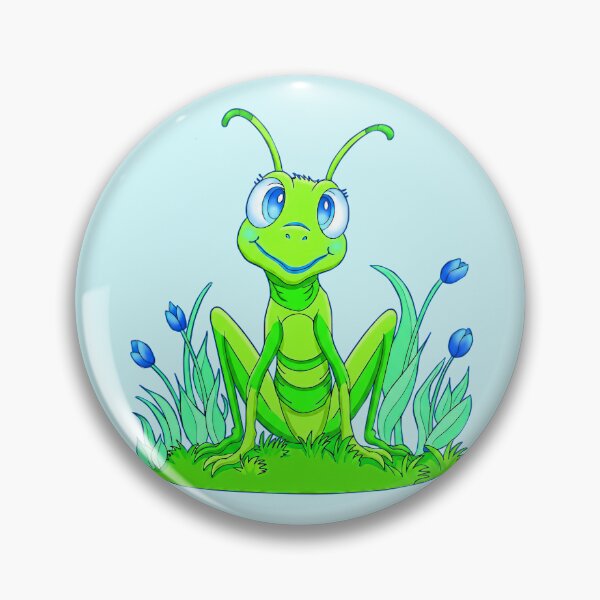 Item preview, Cute Fun Perky Grasshopper Cartoon Style designed and sold by LaRoach Digital Arts.