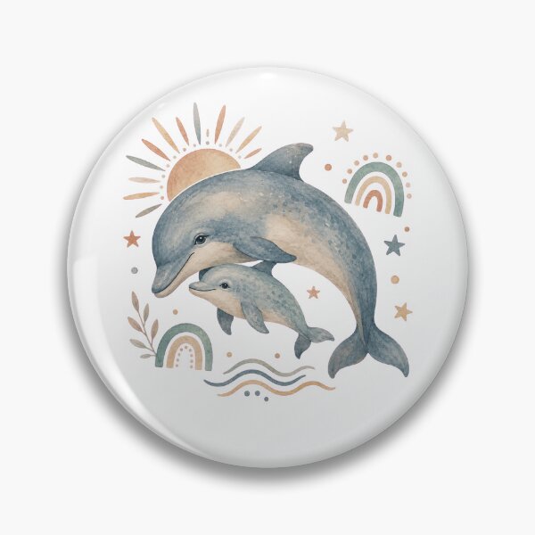 Item preview, Boho Mother And Baby Dolphin designed and sold by Passionread.