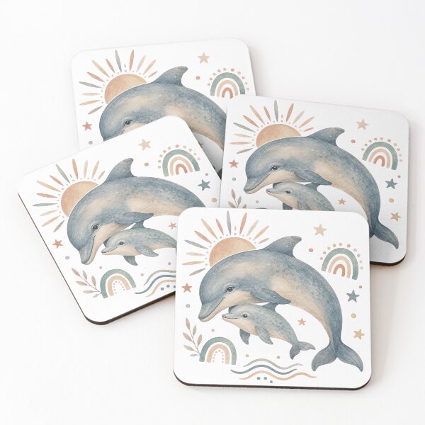 Item preview, Boho Mother And Baby Dolphin designed and sold by Passionread.