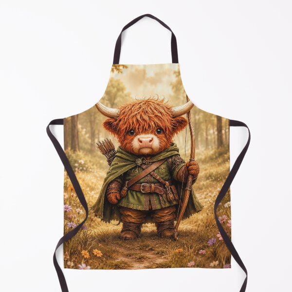 Item preview, Robin Hood - Highland Cow Archer in Forest designed and sold by PetsArt.