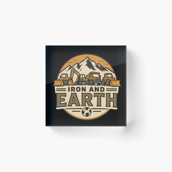 Item preview, Iron And Earth Construction Equipment Badge designed and sold by kakmi-art.