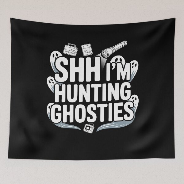 Item preview, Shh I'm Hunting Ghosties Funny Ghost Hunter Paranormal Halloween Gift designed and sold by Say It With Ink.