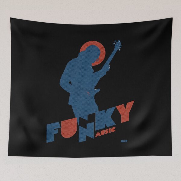 Item preview, Funky Music Bass Player | Retro Risograph Two-Tone Graphic Tee | Funk Soul Music Lover Vintage Shirt designed and sold by Decorador de Corazones.