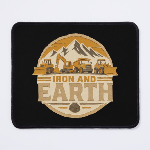Item preview, Iron And Earth Heavy Equipment Badge designed and sold by kakmi-art.