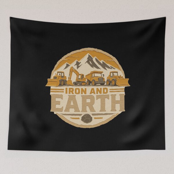 Item preview, Iron And Earth Heavy Equipment Badge designed and sold by kakmi-art.