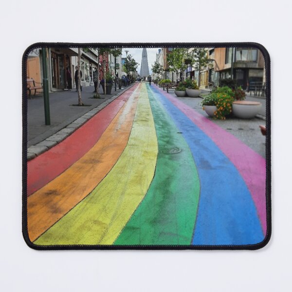 Item preview, Rainbow Road Reykjavik designed and sold by Curious Echo Photography.