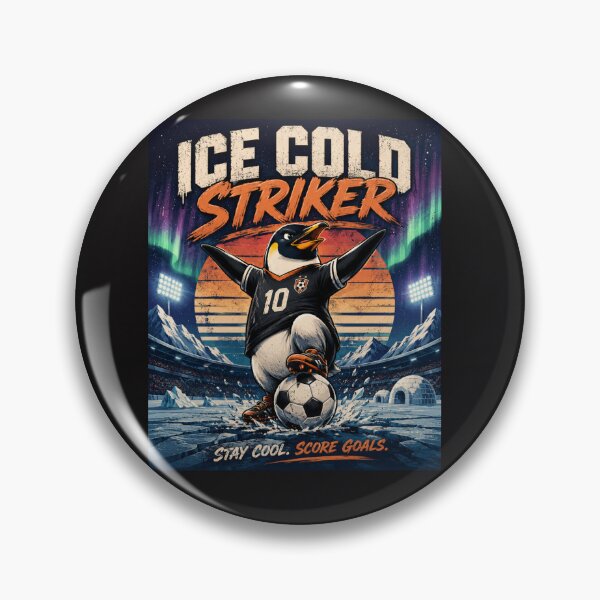 Item preview, Funny Football Penguin T-Shirt | Ice Cold Striker Retro Sports Design | Soccer Lover Gift designed and sold by MedRoh.