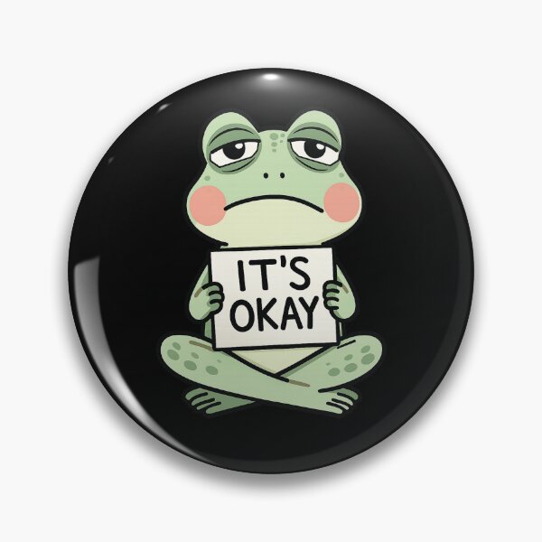 Item preview, It's Okay Sad Frog Shirt | Cute Anxious Kawaii Introvert Design designed and sold by Arties4Bread⭐⭐⭐⭐⭐.