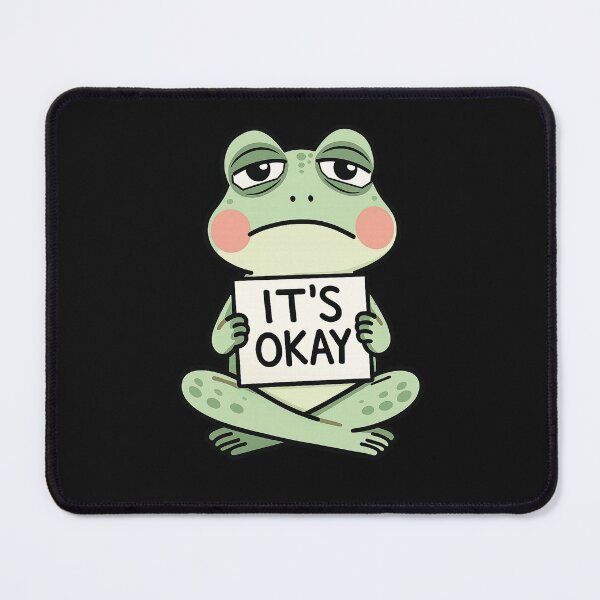 Item preview, It's Okay Sad Frog Shirt | Cute Anxious Kawaii Introvert Design designed and sold by Arties4Bread⭐⭐⭐⭐⭐.