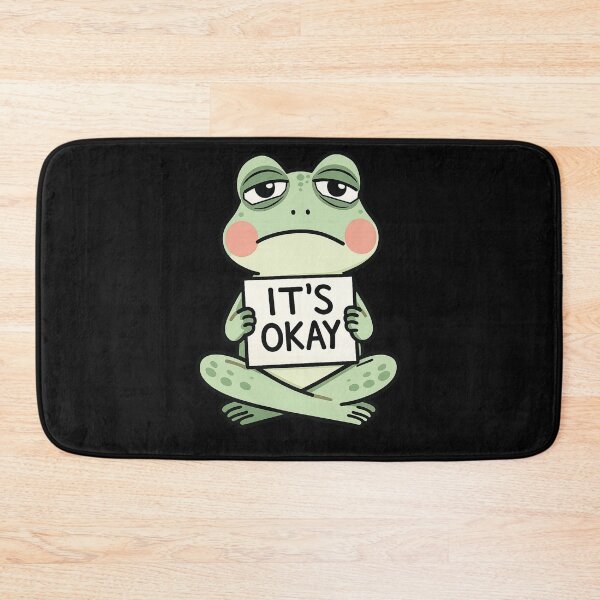 Item preview, It's Okay Sad Frog Shirt | Cute Anxious Kawaii Introvert Design designed and sold by Arties4Bread⭐⭐⭐⭐⭐.