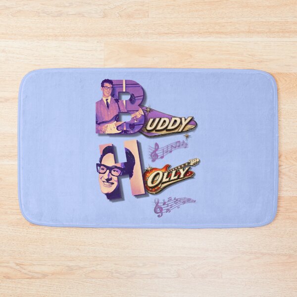 Item preview, Buddy Holly Face Text Design : Vintage Rock & Roll Tee designed and sold by TheThriftyBrit.