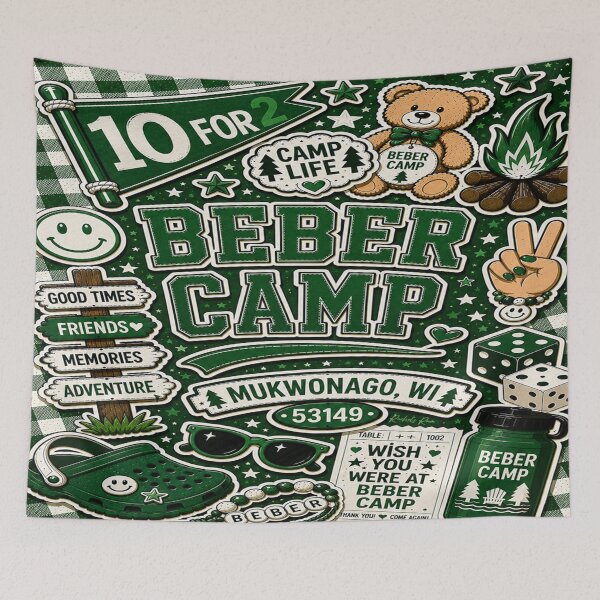 Item preview, Beber Camp Collage designed and sold by Rachel's Room.