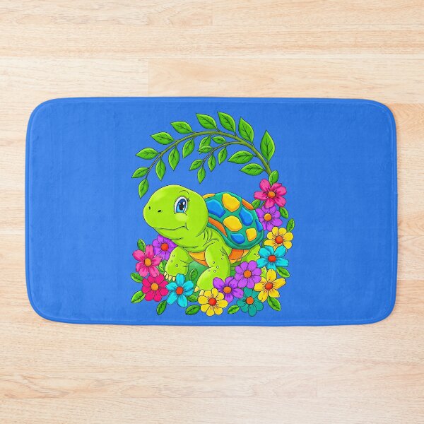 Item preview, Happy Colorful Turtle with Flowers designed and sold by LaRoach Digital Arts.