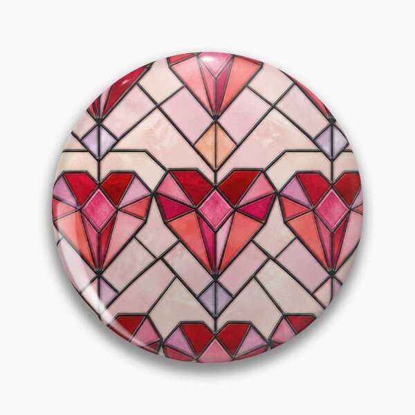 Item preview, Geometric Stained Glass Heart Pattern designed and sold by Dresut.