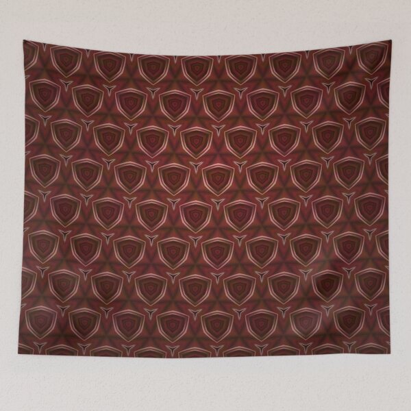 Item preview, Red Ornate Repeating Pattern Geometric Motif Design designed and sold by IntelliMindDesigns.
