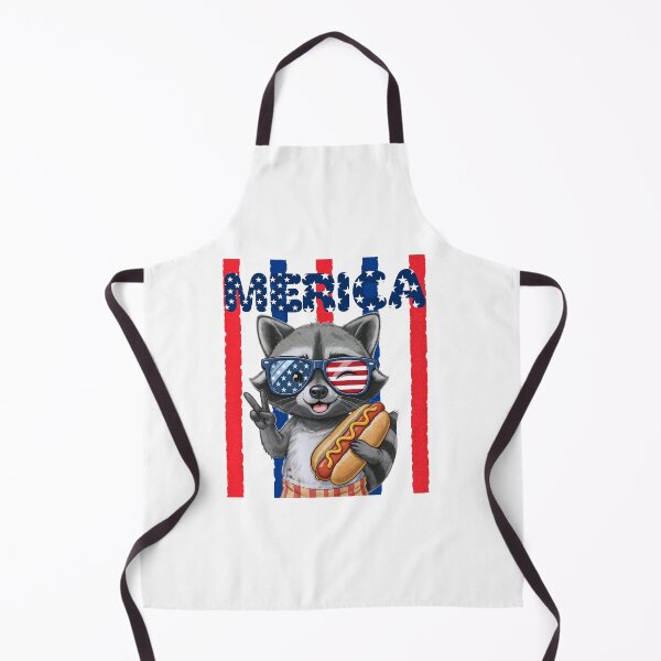 Item preview, Funny Merica Raccoon 4th of July Patriotic Hot Dog designed and sold by Lozarux.