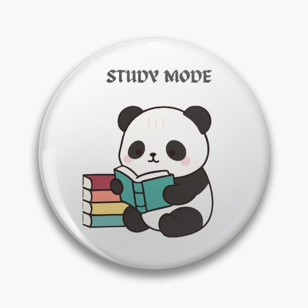 Item preview, Study mode panda- Chibi panda reading books  designed and sold by Thelazygrind.