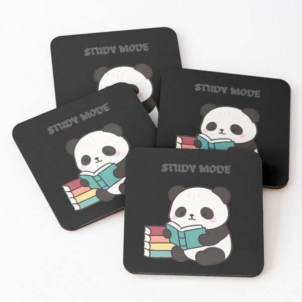 Artikelvorschau, Lernmodus Panda – Chibi Panda liest Bücher entworfen und verkauft von Thelazygrind.