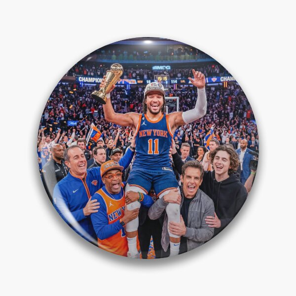 Item preview, NY Knicks Super Fans Hoisting Jalen Brunson NBA Finals designed and sold by Home Decor Art.