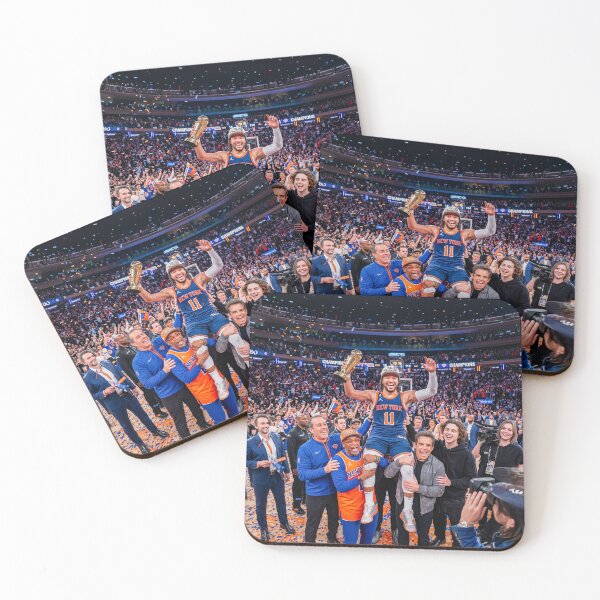 Item preview, NY Knicks Super Fans Hoisting Jalen Brunson NBA Finals designed and sold by Home Decor Art.