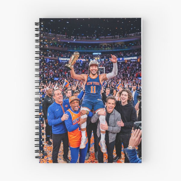Item preview, NY Knicks Super Fans Hoisting Jalen Brunson NBA Finals designed and sold by Home Decor Art.
