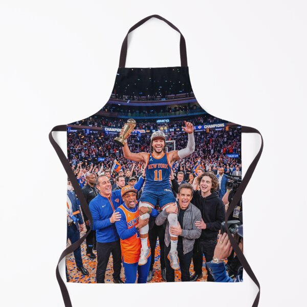 Item preview, NY Knicks Super Fans Hoisting Jalen Brunson NBA Finals designed and sold by Home Decor Art.